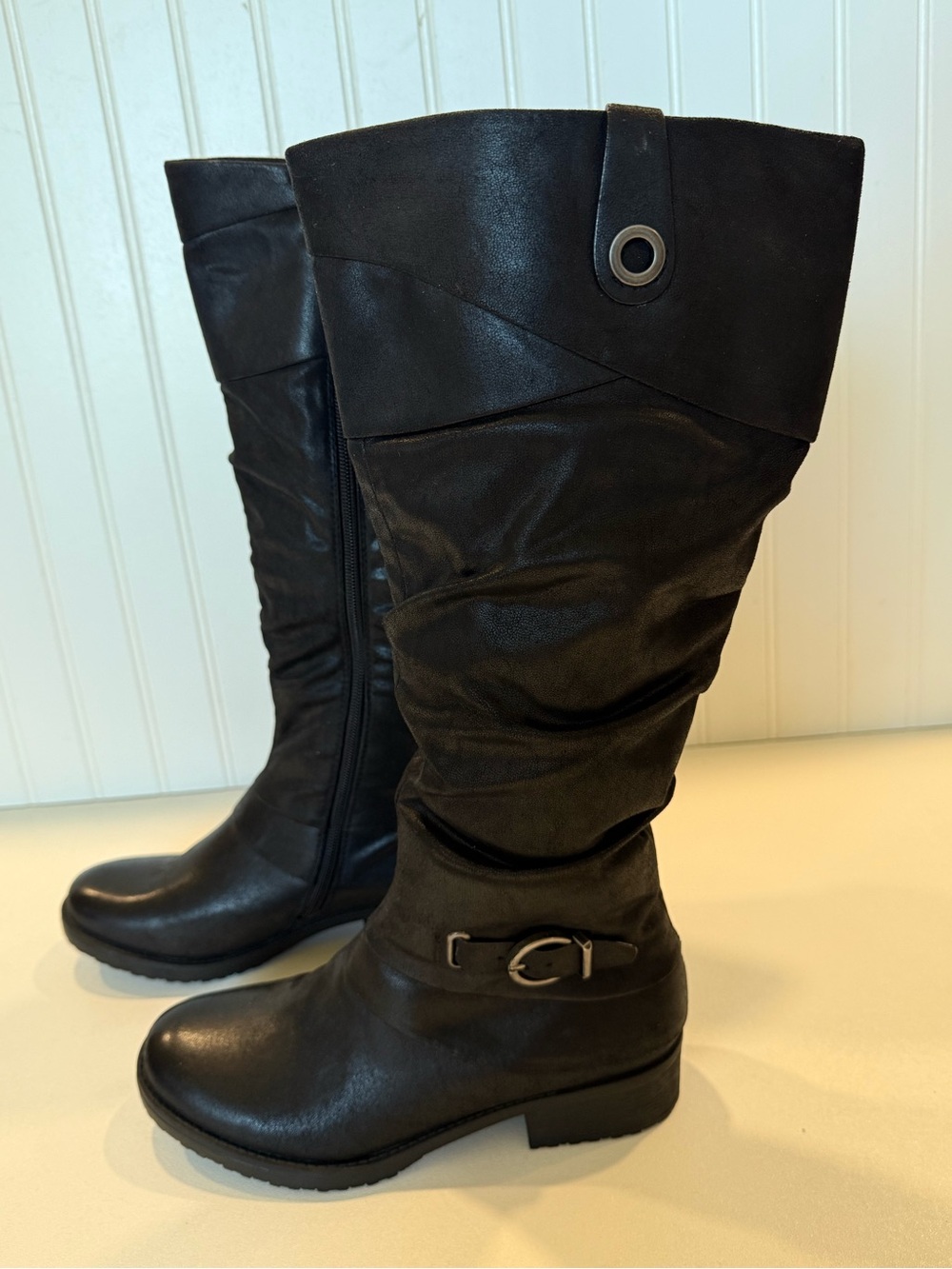 Baretraps Black Onika Long Riding Boots Womens Size 8